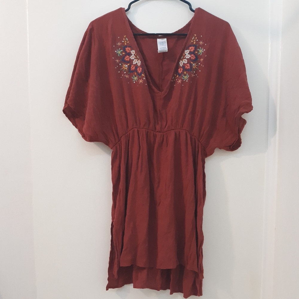 Fall Floral Stitch Dress